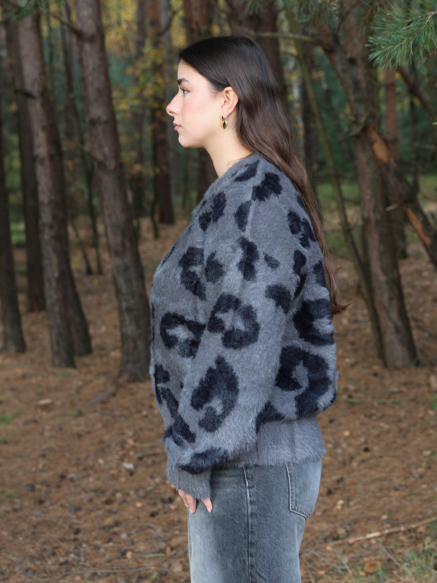LEO MOHAIR SWEATER GREY
