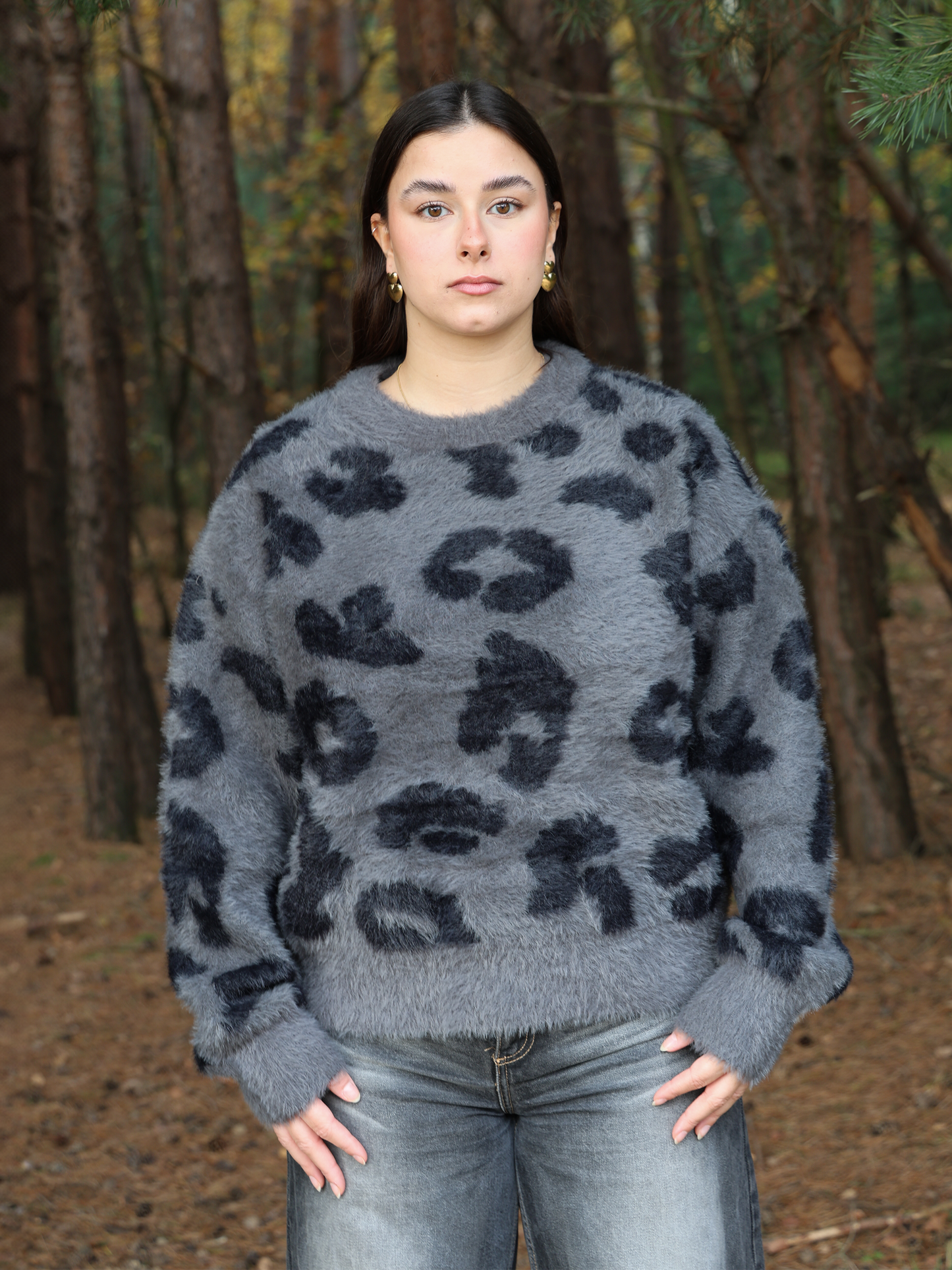 LEO MOHAIR SWEATER GREY