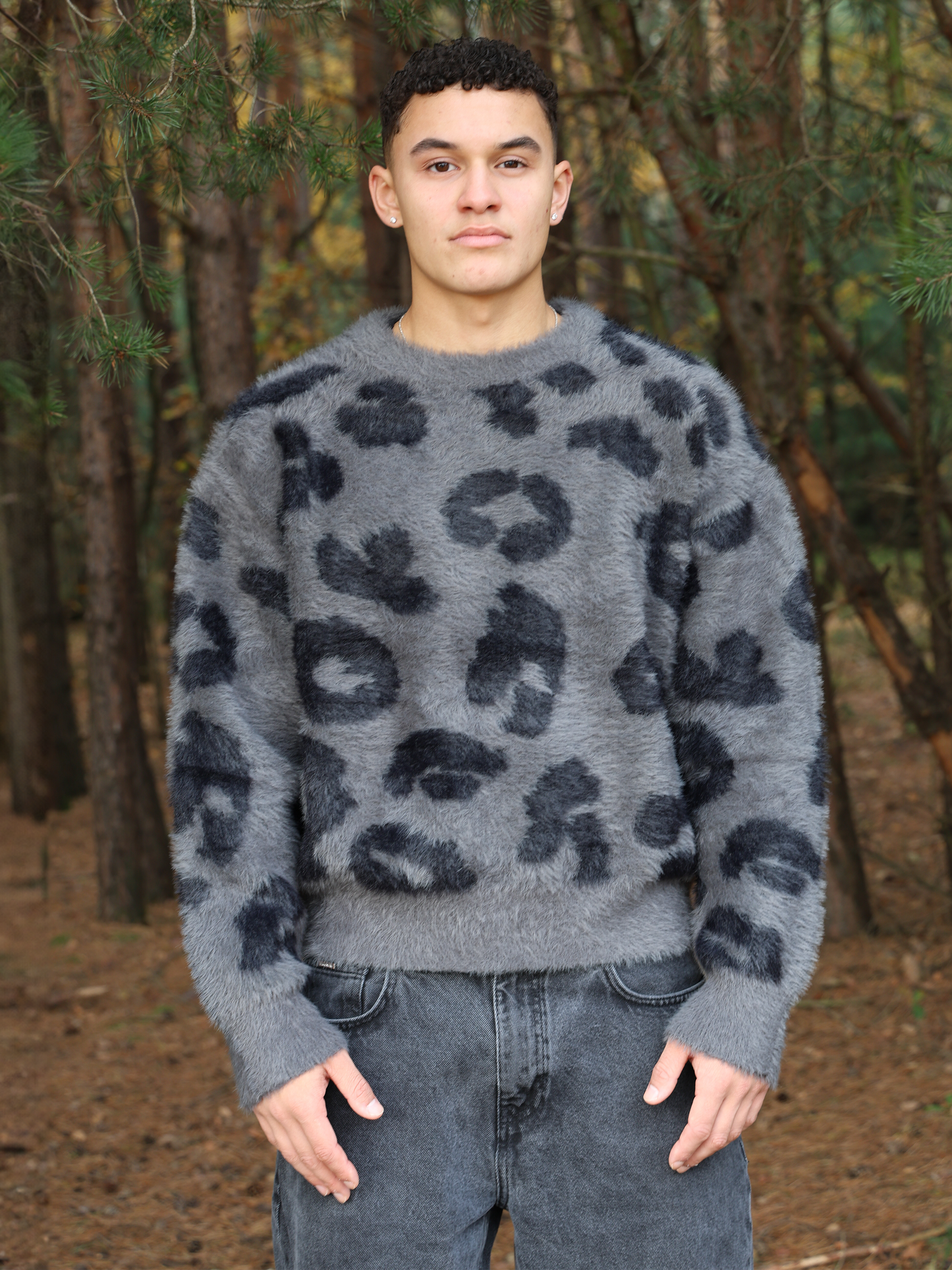 LEO MOHAIR SWEATER GREY